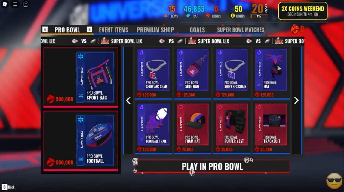NFL Universe Football Codes