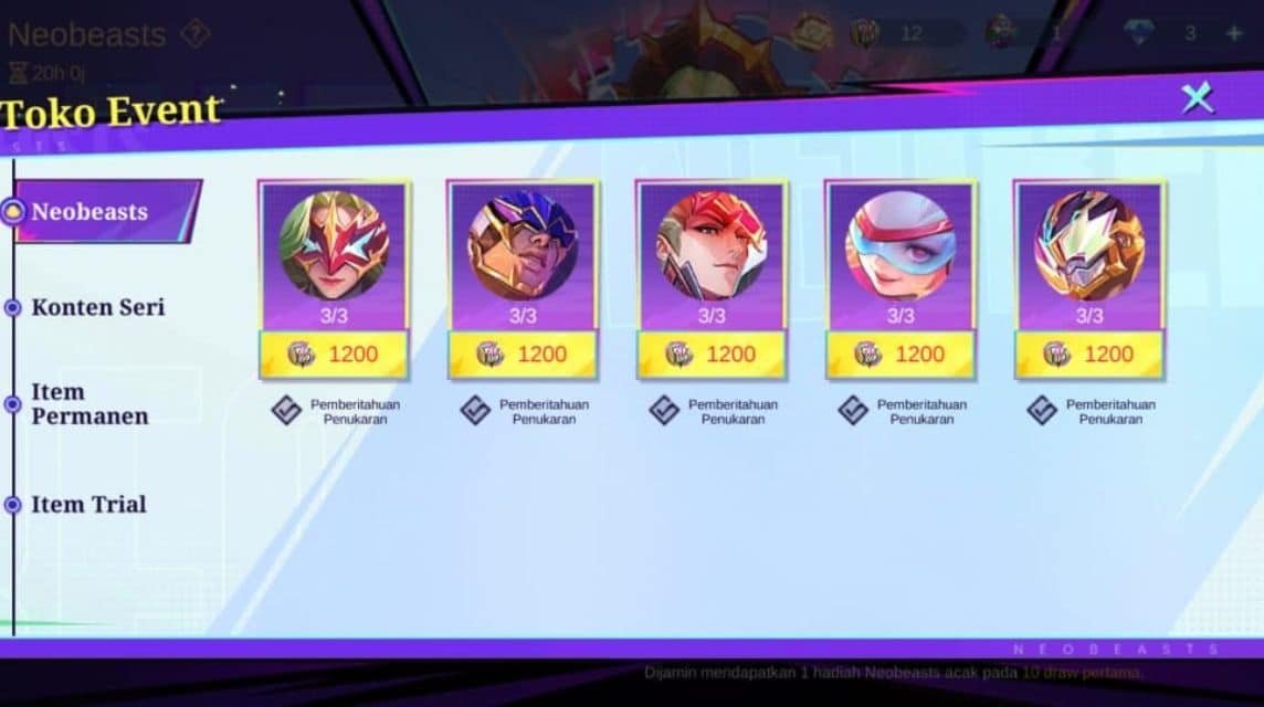 skin neo beasts terbaru