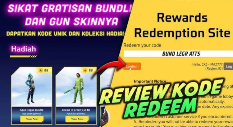 Cara Memasukan Kode Redeem FF, Catat Ini!