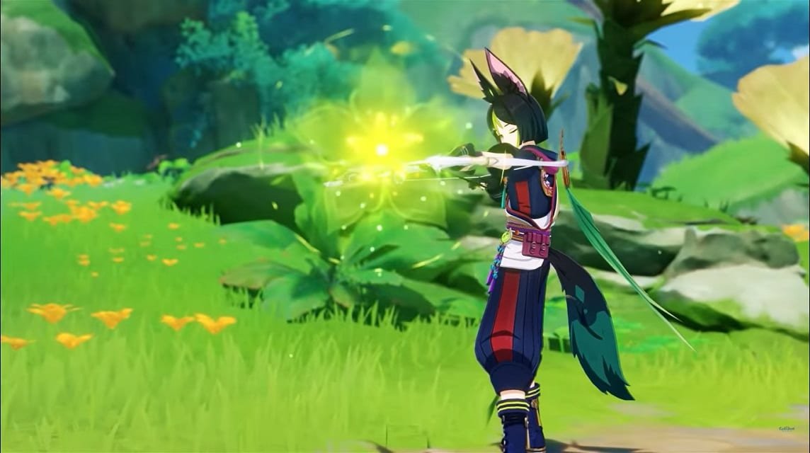 tighnari genshin impact charged attack