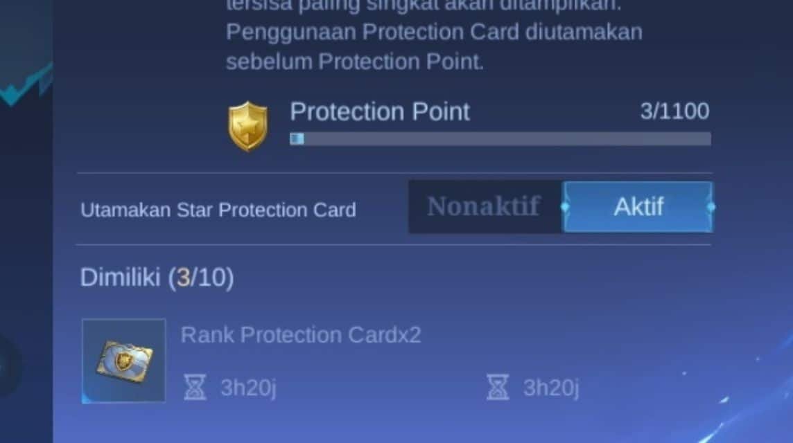 rank protection card