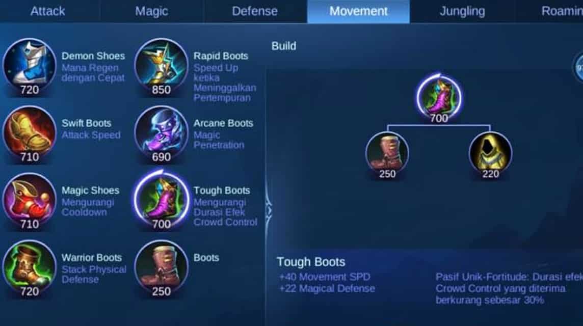 Tough Boots oke Sepatu Mobile Legends
