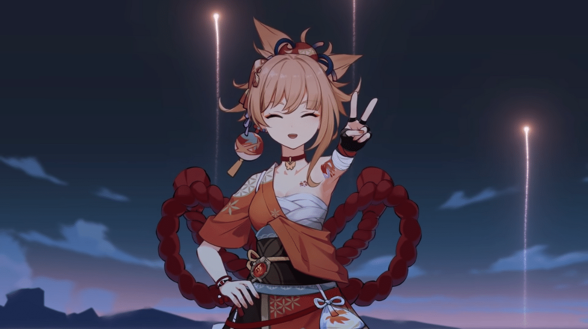 Karakter Yoimiya dengan Ciri Khas Kembang Api