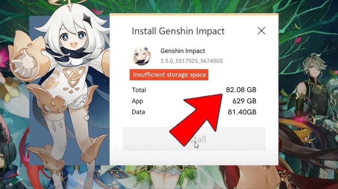 Berapa GB Genshin Impact di Laptop