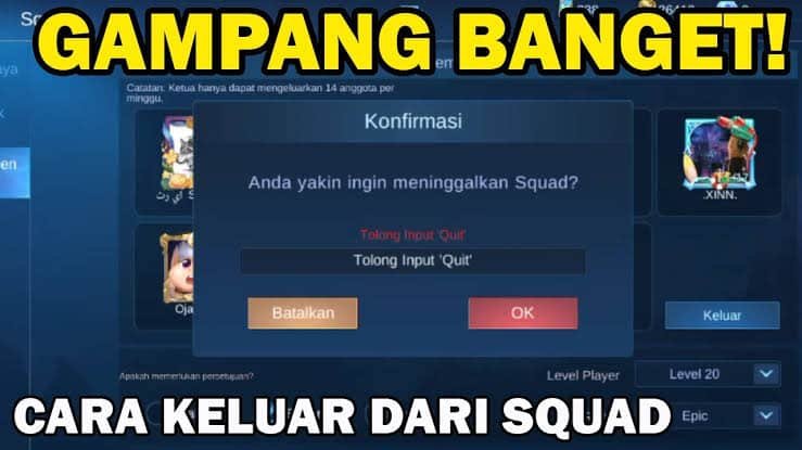Cara Keluar dari Squad ML, Bebas dari Drama