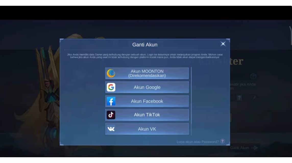 Cara Memindahkan Akun ML Ke HP Lain