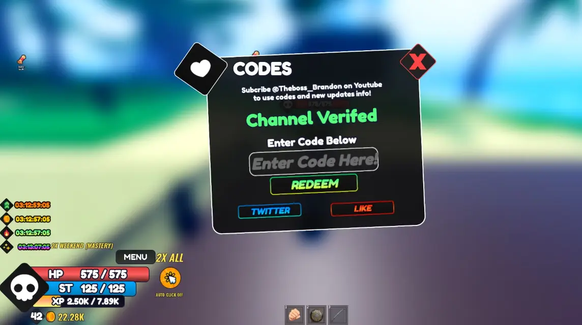 Cara Redeem One Fruit Simulator