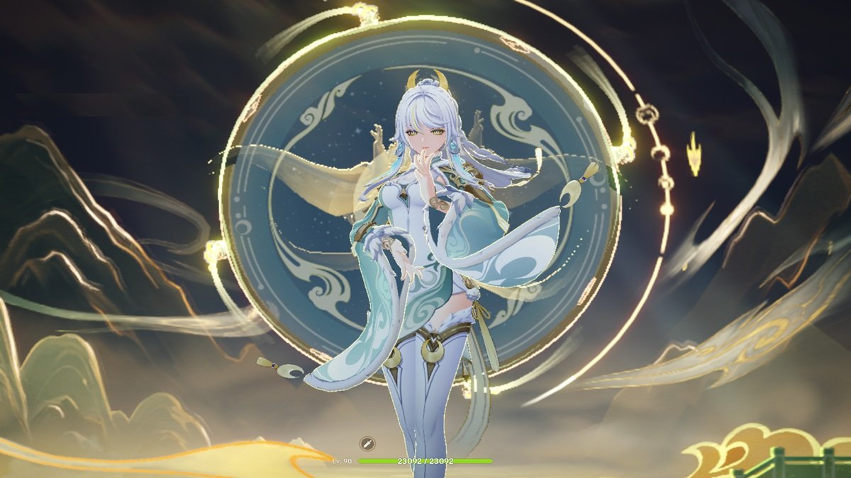 zibai elemental burst animation genshin impact