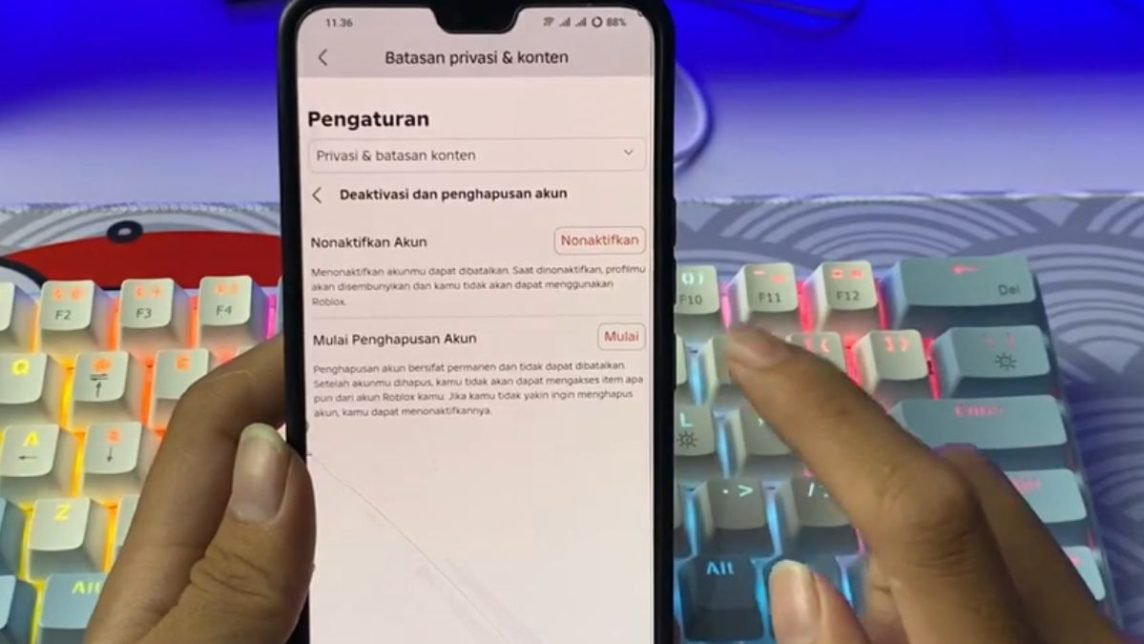Cara Hapus Akun Roblox