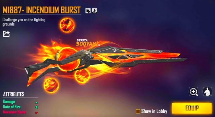 SG Meteor Free Fire, Skin Shotgun Langka dengan Efek Api Keren