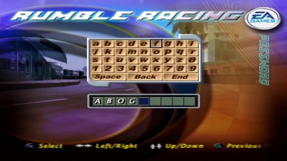 Kode Nascar Rumble PS2