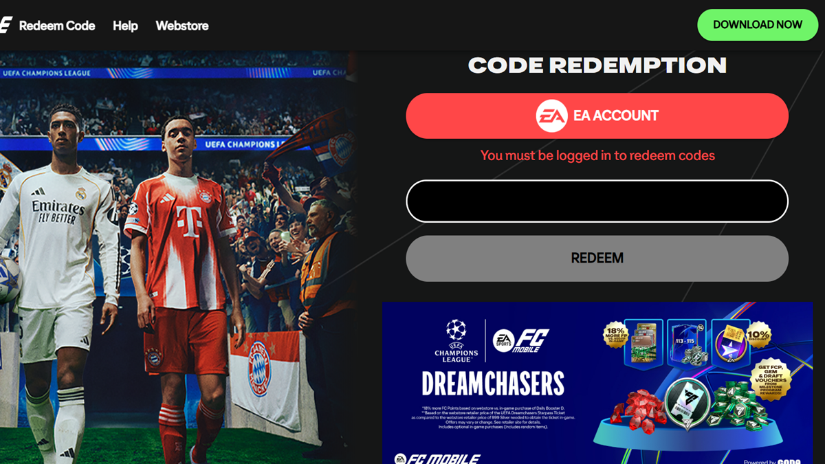 kode redeem fc mobile