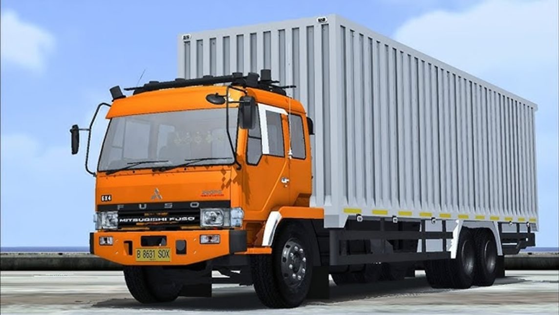 mod bussid truck fuso 6x4 muatan berat