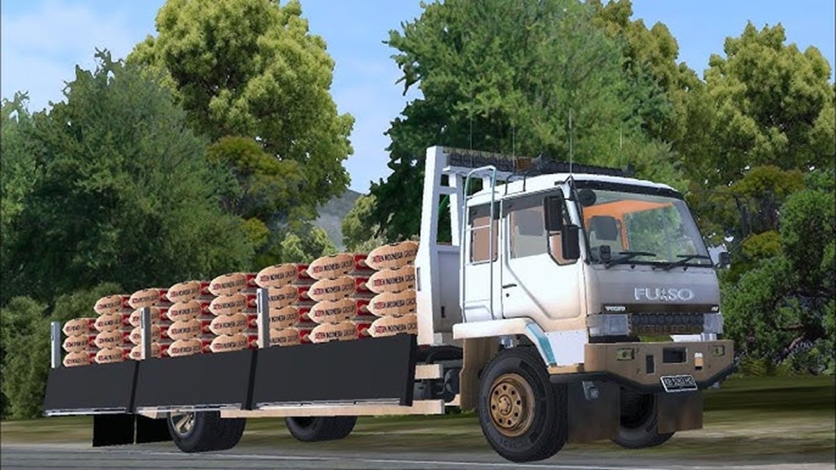 mod bussid truck fuso 6x4 muatan berat