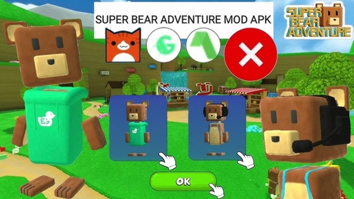 get mods apk super bear adventure