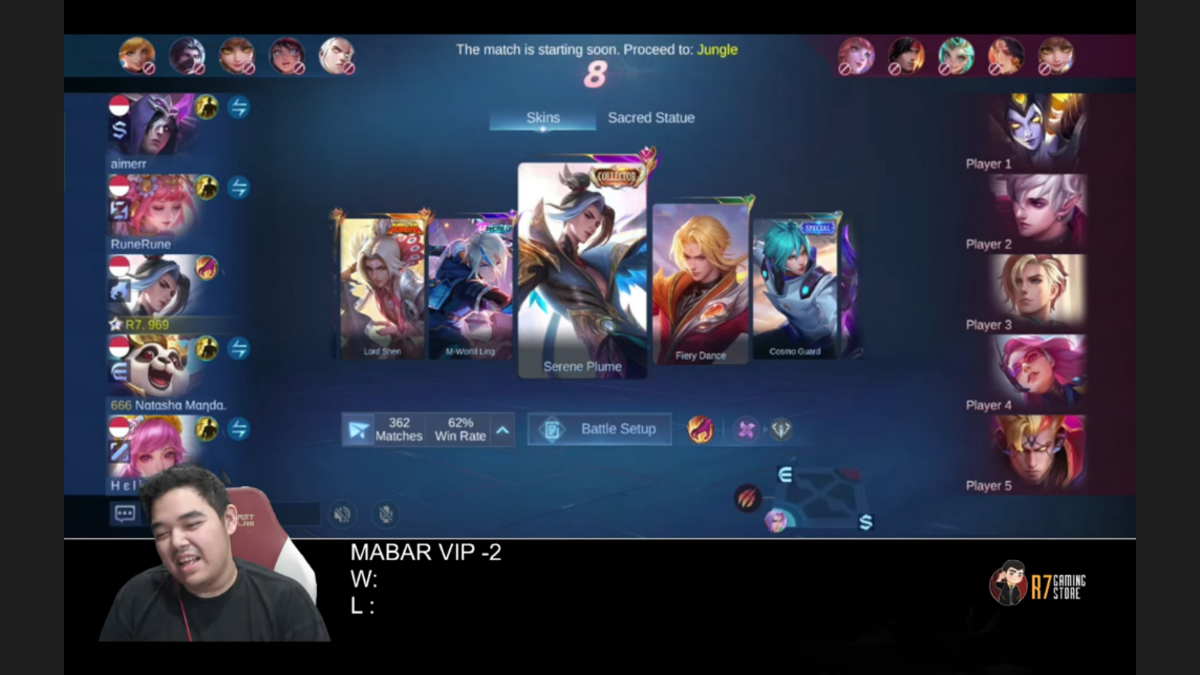 cara melihat server ML