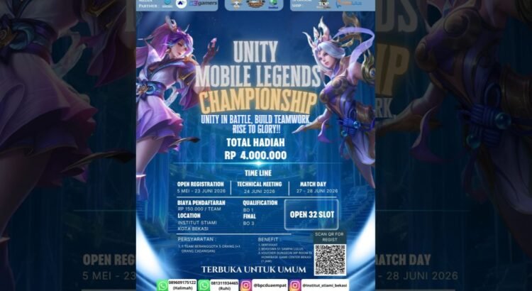 Yuk Ikut UNITY MLBB Championship 2026, Raih Uang Tunai hingga Beasiswa S1