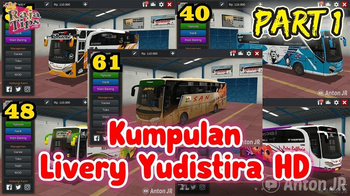 Livery BUSSID Yudistira HD