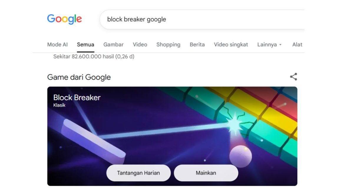 Game Tersembunyi di Google