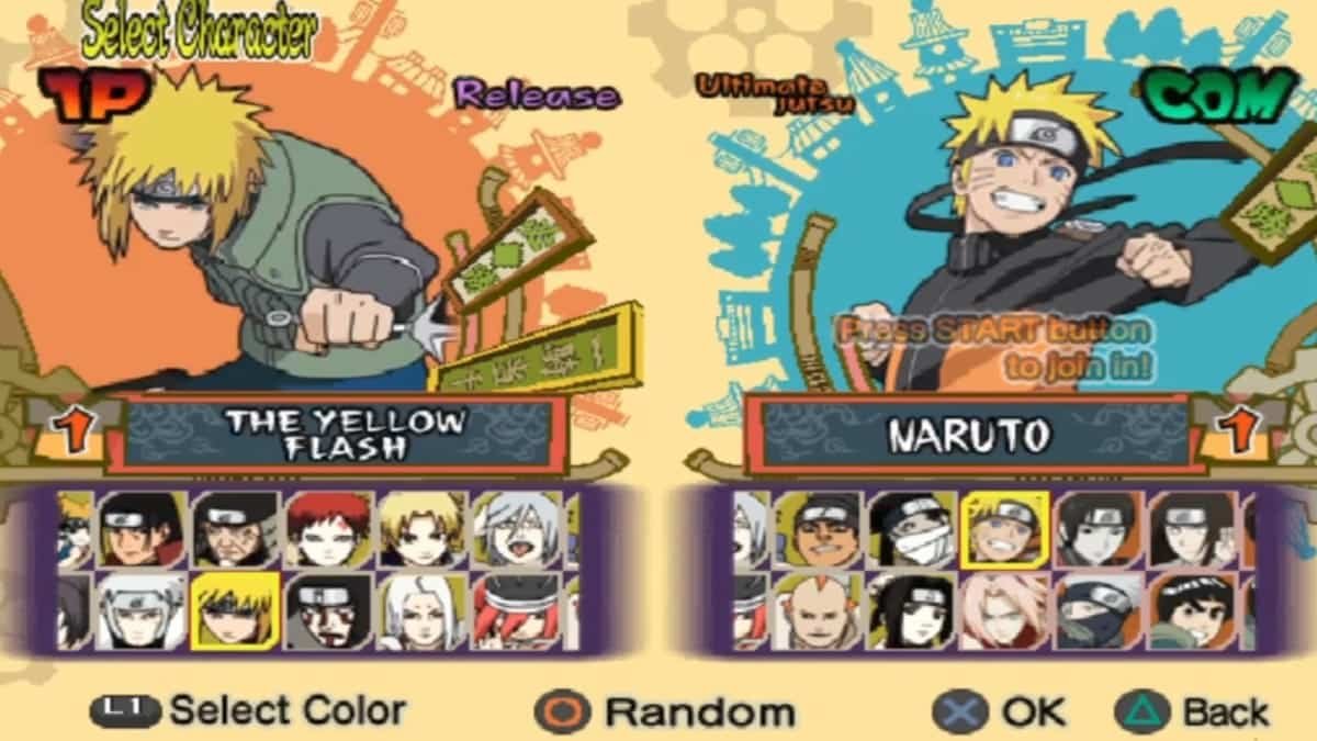 Cheat Naruto Shippuden Ultimate Ninja 5 - Karakter-karakter Naruto