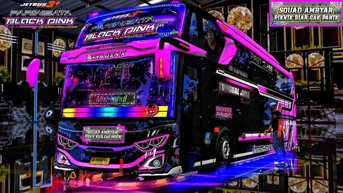 livery bussid shd full stiker kaca