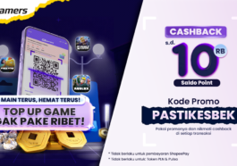 Top Up Game Pakai Kode Promo PASTIKESBEK, Dapat Cashback 10K