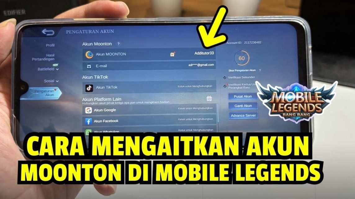daftar akun moonton melalui web